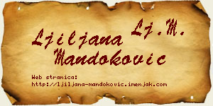 Ljiljana Mandoković vizit kartica